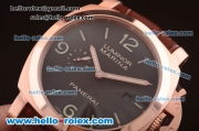 Panerai Luminor Marina 1950 3 Days Automatic Movement Rose Gold Case with Black Dial and Brown Leather Strap