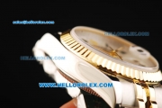 Rolex Datejust Automatic Movement White Dial with Gold Bezel and Two Tone Strap-Lady Model