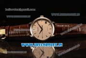 Glashutte Original Senator Excellence Panoramadatum Japanese Miyota 9015 Automatic Steel Case Beige Dial With Stick Markers Brown Leather Strap (ZF)