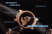 Ulysse Nardin Freak Asia ST18-CHG Automatic Rose Gold Case with Black Leather Strap Black Dial Numeral Markers