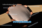 Cartier Ballon Bleu De 44MM Asia Automatic Rose Gold Case with Black Dial and White Roman Numeral Markers