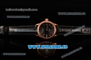 Rolex Cellini Time Asia 2813 Automatic Rose Gold Case with Rose Gold Stick Markers and Black Dial