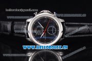 IWC Portugieser Yacht Club Asia ST25 Automatic Steel Case with Black Dial Black Leather Strap and Arabic Numeral Markers