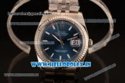 Rolex Datejust Clone Rolex 3135 Automatic Steel Case Blue Dial With Stick Markers Steel Bracelet- 1:1 Original(AR)
