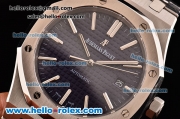 Audemars Piguet Royal Oak Swiss ETA 2824 Automatic Steel Case with Stainless Steel Strap and Blue Grid Dial - 1:1 Original