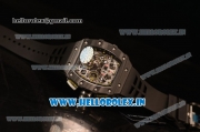 Richard Mille RM11-03 Swiss Valjoux 7750 Automatic Carbon Fiber Case Skeleton Dial With Arabic Numeral Markers Black Rubber Strap 1:1 Original(KV)