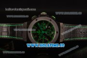 Hublot Big Bang Swiss Valjoux 7750 Automatic Movement PVD Case with Black Dial and Green Markers