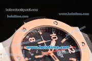 Hublot Big Bang Chronograph Swiss Valjoux 7750-DD Automatic Steel Case with Rose Gold Bezel and Black Dial (YR)