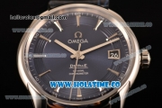 Omega De Ville Hour Vision Clone Omega 8500 Automatic Steel Case with Blue Dial and Silver Stick Markers (KW)