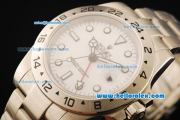 Rolex Explorer II Automatic Movement Full Steel with White Dial and White Markers-41mm Size
