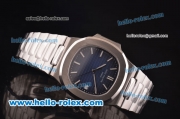 Patek Philippe Nautilus Swiss ETA 2824 Automatic Steel Case/Strap with Blue Dial