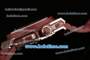 Hublot King Power Chrono Swiss Valjoux 7750 Automatic Rose Gold Case with Brown Rubber Strap and Rose Gold Markers (YR)