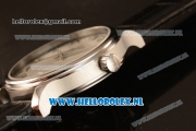 Chopard L.U.C 9015 Auto Steel Case with Grey Dial and Black Leather Strap - 1:1 Original (JF)