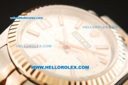 Rolex Datejust Automatic with White Dial and Rose Gold Case -Marking