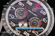 Tag Heuer Carrera MP4-12C Chrono Miyota Quartz PVD Case with Black Rubber Strap White Markers and Black Dial