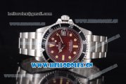 Rolex Tropical Red Submariner Vintage Asia 2813 Automatic Stainless Steel Case/Bracelet Red Dial PVD Bezel and Dot Markers