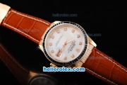 Rolex Datejust Swiss ETA 2836 Automatic Movement White Dial with Dimond Markers-Black Diamond Bezel