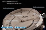 Mido Baroncelli II Swiss ETA 2824 Automatic Steel Case with Brown Leather Strap and White Dial