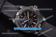 Breitling Avenger BlackBird Swiss ETA 2824 Automatic Titanium Case with Black Dial Black Leather Strap and Stick Markers