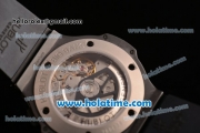 Hublot Big Bang Chrono Clone Hub4100 Automatic Ceramic Case with Black Rubber Strap and White Stick Markers (TW)