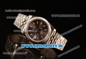 Rolex Datejust 37mm Swiss ETA 2836 Automatic Steel Case with Jubilee Steel Bezel Grey Dial Steel Strap