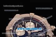 Breitling Chronomat Evolution Swiss Valjoux 7750 Automatic Steel Case with Silver Arabic Numeral Markers and Black Dial (BP)