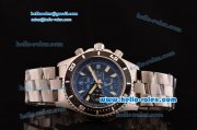 Breitling SuperOcean Chronograph II Miyota OS10 Quartz Steel Case with Black Dial Stick Markers Black Dial and Stainless Steel Strap