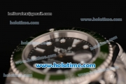 Rolex Submariner Swiss ETA 2836 Automatic Movement Steel Case with Black Dial and Green Bezel-White Hour Marker