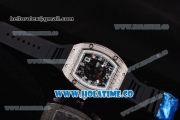 Richard Mille RM010 Miyota 9015 Automatic Steel/Diamonds Case with Skeleton Dial and White Inner Bezel