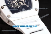 Richard Mille RM 055 Bubba Watson 9015 Automatic Ceramic Case with Black Dial Dots Markers and Rubber Strap