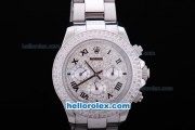 Rolex Daytona Automatic Full Diamond Bezel and Dial-Roman Hour Markers