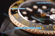 Rolex GMT-Master II Prohunter Edition Rolex 3186 Automatic Movement PVD Case and Strap with Gold Bezel