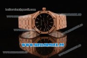 Audemars Piguet Royal Oak 41MM Clone AP Calibre 3120 Automatic Rose Gold Case with Black Dial and Rose Gold Bracelet - (EF)