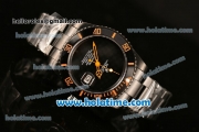 Rolex Submariner Bamford Asia 2813 Automatic Full PVD with Black Micro Checkered Dial - Orange Spirit