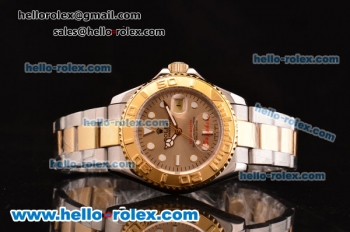 Rolex Yacht-Master 2813 Automatic Movement Two Tone Strap with Gold Dial