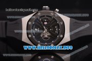 Audemars Piguet Royal Oak Offshore Chrono Miyota Quartz Steel Case with PVD Bezel Black Dial and Rubber Strap (EF)