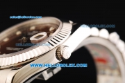 Rolex Datejust II Oyster Perpetual Automatic Movement Full Steel with Brown Dial and Diamond Markers