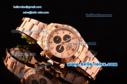 Rolex Daytona Chronograph Swiss Valjoux 7750-SHG Automatic Rose Gold Case with Rose Gold Dial and White Stick Markers