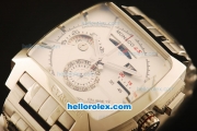 Tag Heuer Monaco Swiss Valjoux 7750 Automatic Full Steel with White Dial - 1:1 Original