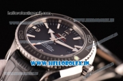 Omega Seamaster Planet Ocean Swiss ETA 2824 Automatic Steel Case with White Stick Markers and Black Dial (EF)