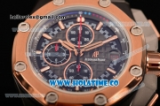 Audemars Piguet Royal Oak Offshore Miyota Quartz PVD Case with Grey/Blue Dial and Rose Gold Bezel - Stick Markers (EF)