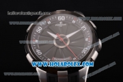 Perrelet Turbine XL Asia Automatic Steel Case with PVD Bezel and Black/Grey Rotating Dial