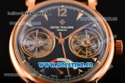 Patek Philippe Calatrava Asia Automatic Rose Gold Case with Black Dial and Stick/Arabic Numeral Markers