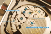 Cartier Santos 100 Swiss Valjoux 7753 Automatic Steel Case with Gold Bezel and Brown Leather Strap - 1:1 Original