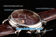 Vacheron Constantin Patrimony Chrono Miyota OS20 Quartz Steel Case with Brown Dial and Roman Numeral Markers