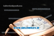 Breguet Heritage Asia Automatic Rose Gold Case White Dial With Roman Numeral Markers Brown Leather Strap