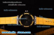 Hublot Big Bang Tutti Frutti Caviar Swiss ETA 2824 Automatic Ceramic Case with Yellow Leather Strap and Yellow Diamond Bezel - 1:1 Original