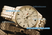IWC Schaffhausen Automatic Movement with White Dial and ssband