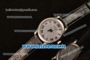 Chopard L.U.C 9015 Auto Steel Case with Grey Dial and Black Leather Strap - 1:1 Original (JF)