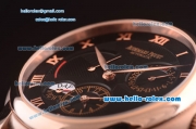 Audemars Piguet Jules Audemars ST25 with Power reserve Rose Gold Case with Black Dial and Black Leather Strap